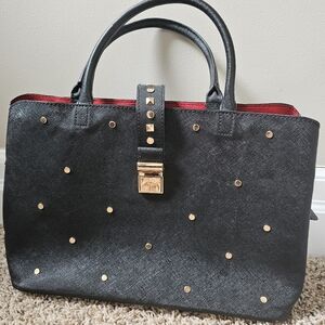 Black and Gold Stud Purse